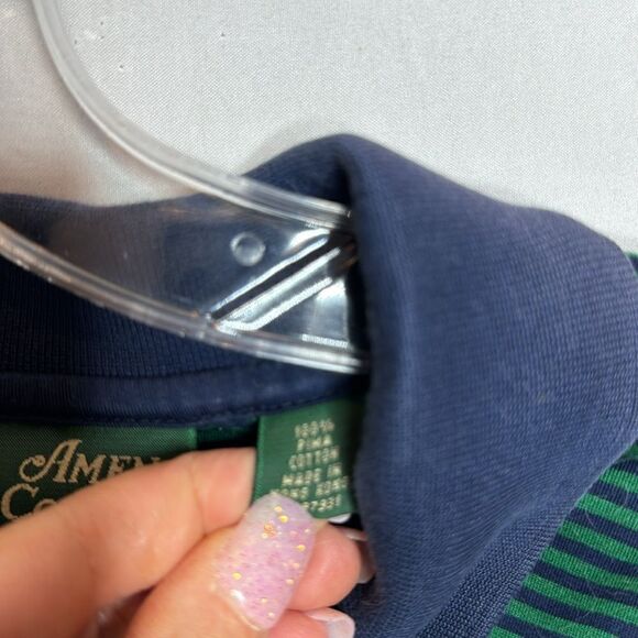 Amen Corner Masters Logo Polo Navy/Green Golf Shirt. Size Medium. - Picture 6 of 9